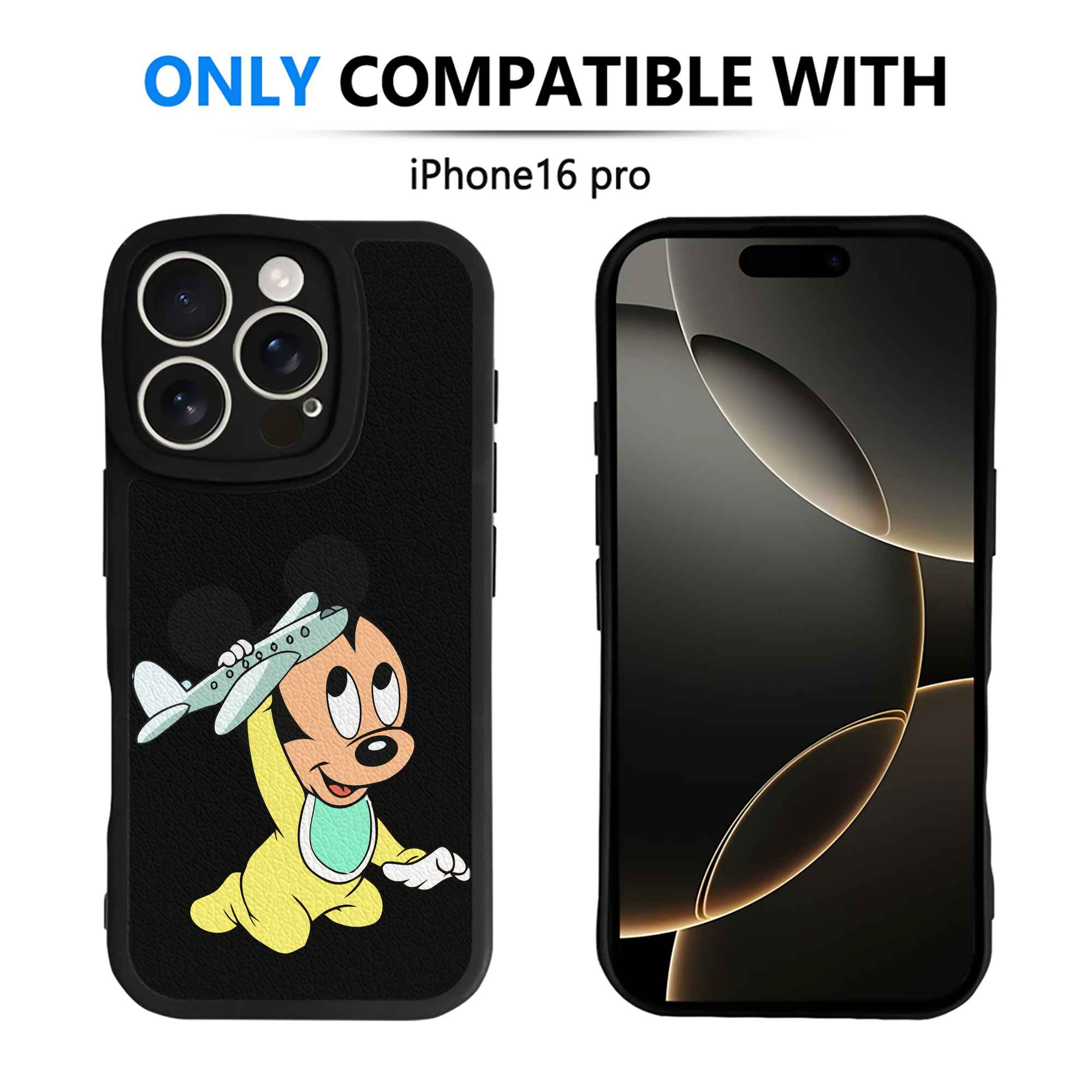 （画像用） ミッキーマウス Mickey Mouse 【iPhone 16シリーズ対応】シリコンスマホケース（レザー調） 材質：シリコン